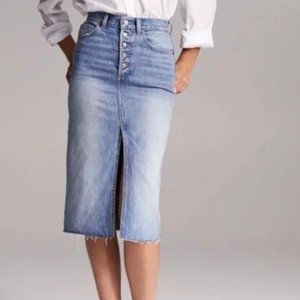 Aritzia Denim Forum EmmyLou Denim Midi Skirt